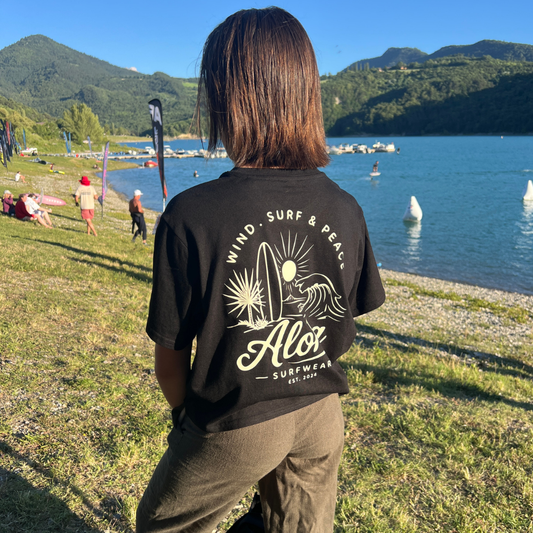 T-shirt Surf Femme Cropped – Wind • Surf & Peace