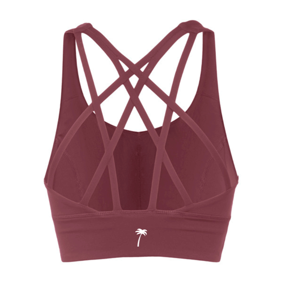 brassière sport femme berry red maintien élevé