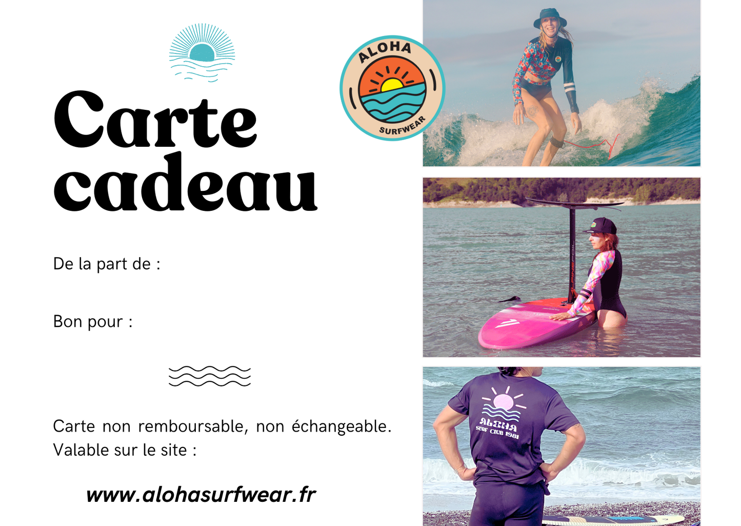 Carte cadeau Aloha Surfwear 🎁 🌊
