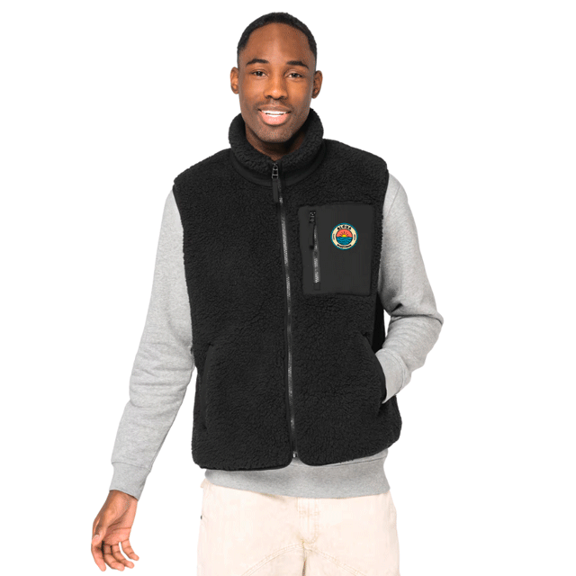 veste Sherpa sans manches écoresponsable