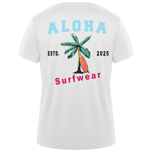 Wetshirt blanc Island Roots palmier surf