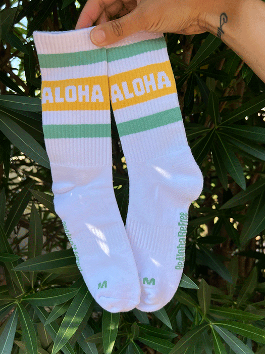 Chaussettes Aloha Island Vibes tropical surfwear