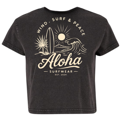 T-shirt Surf Femme Cropped – Wind • Surf & Peace